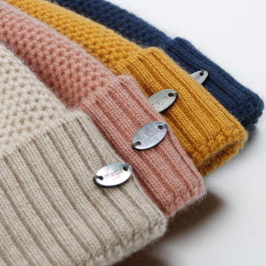 METTE羊绒世家童装100%山羊绒帽子2020秋冬新品中性男女宝针织帽 商品图5