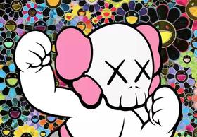 太阳花粉色力量KAWS