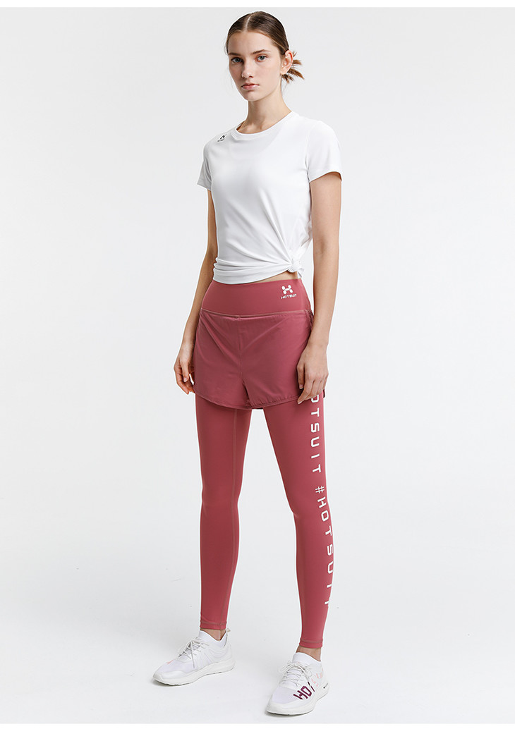 hotsuit后秀女子假两件紧身裤