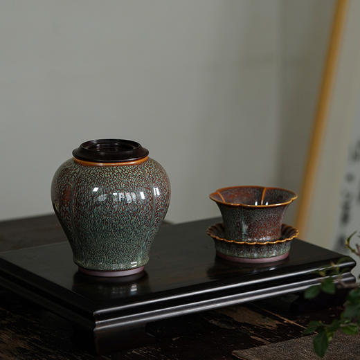 龙德堂陶艺  天缘之合（全家福）天目茶器 范泽锋烧制 库存询客服 商品图7