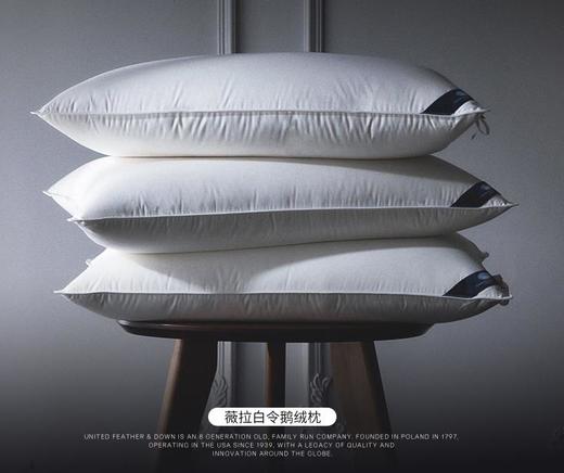 UFD羽绒枕95白鹅绒枕头枕芯护颈椎枕五星级酒店100支全棉单人助眠 商品图0