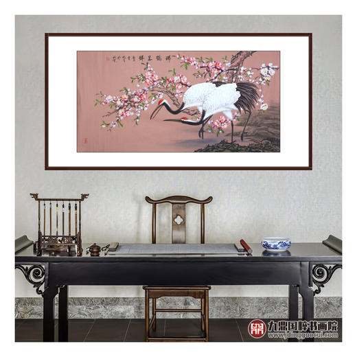 李兆生《瑞鹤呈祥》68*138cm 花鸟横幅作品 茶室/书房挂画 商品图2