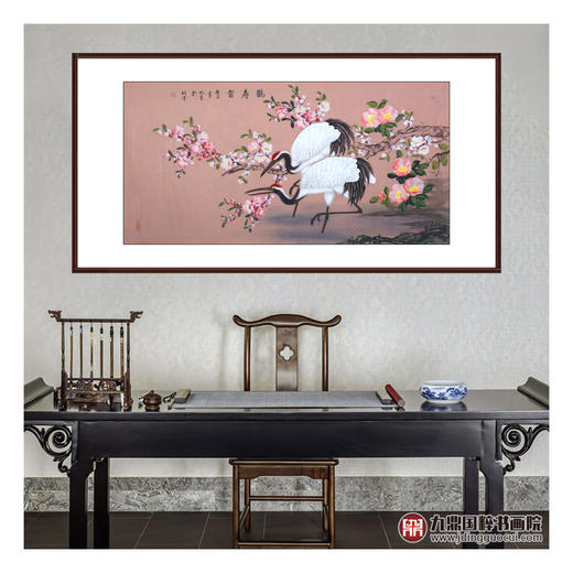 李兆生《鹤寿图》68*138cm 花鸟横幅作品 茶室/书房挂画 商品图2