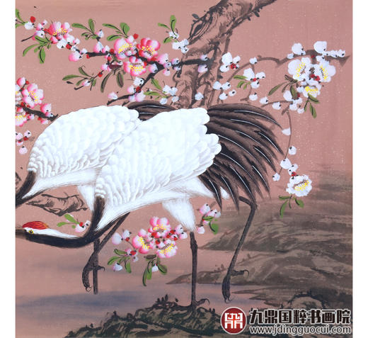 李兆生《瑞鹤呈祥》68*138cm 花鸟横幅作品 茶室/书房挂画 商品图5