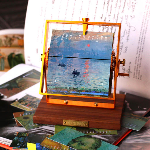 日历馆：联邦走马机械日历2021年手摇历名画莫奈浮世绘企业定制团购 商品图1