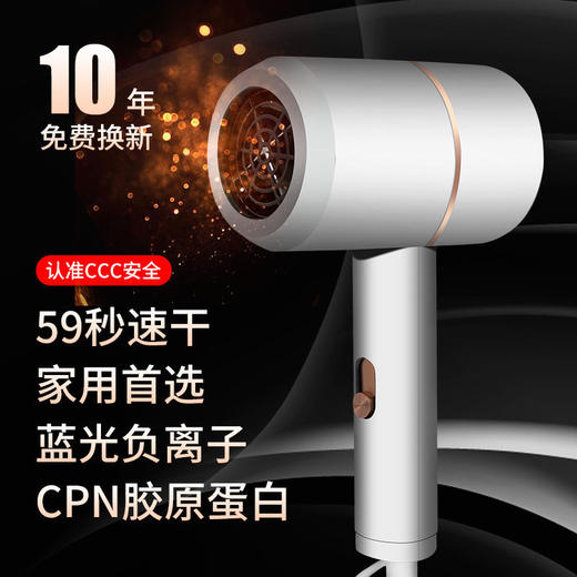 电吹风机家用理发店大小功率负离子宿舍用学生不伤发电吹风网红款 商品图6
