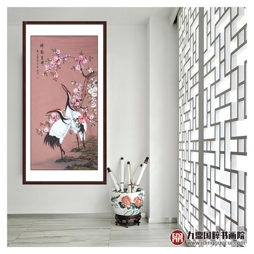 李兆生《瑞鹤呈祥》68*138cm 花鸟竖幅作品 画室/玄关挂画 商品图2