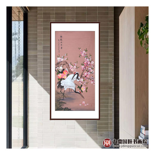 李兆生《梅鹤共年华》68*138cm 花鸟竖幅作品 画室/玄关挂画 商品图3