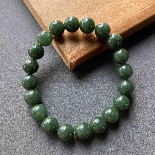 糯种墨绿翡翠珠串手串 商品图1