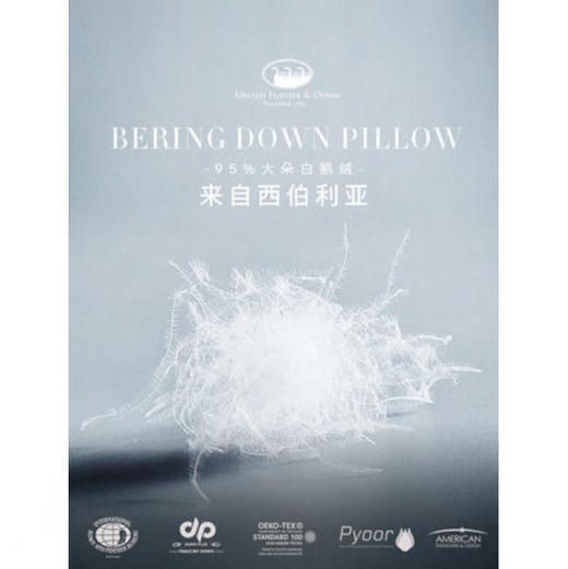 UFD羽绒枕95白鹅绒枕头枕芯护颈椎枕五星级酒店100支全棉单人助眠 商品图3