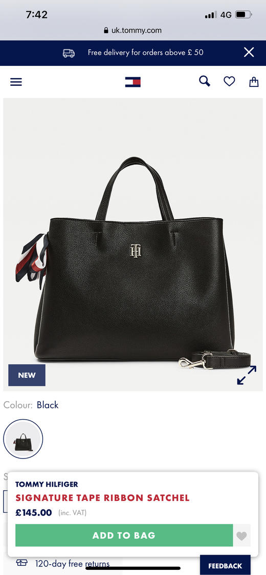 Tommy Hilfiger新款大号手提单肩女包 商品图0