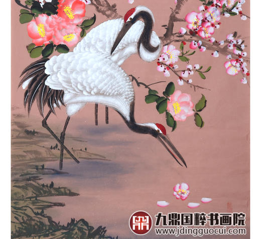 李兆生《梅鹤共年华》68*138cm 花鸟竖幅作品 画室/玄关挂画 商品图5