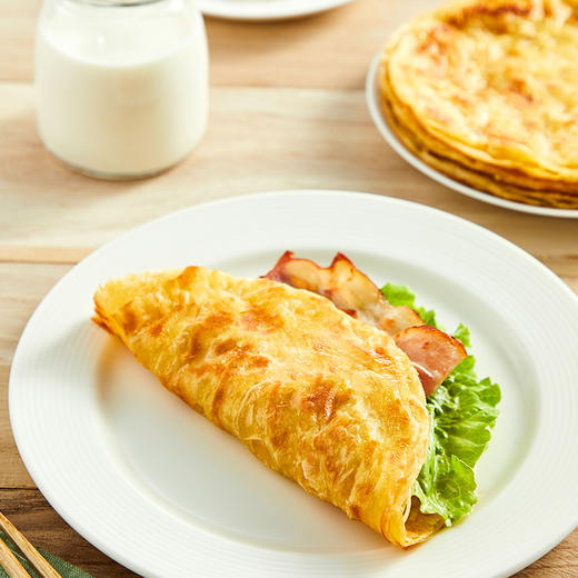 思念 咸蛋黄味手抓饼 900g 10片 早餐卷饼 烘焙 培根火腿伴侣 商品图3