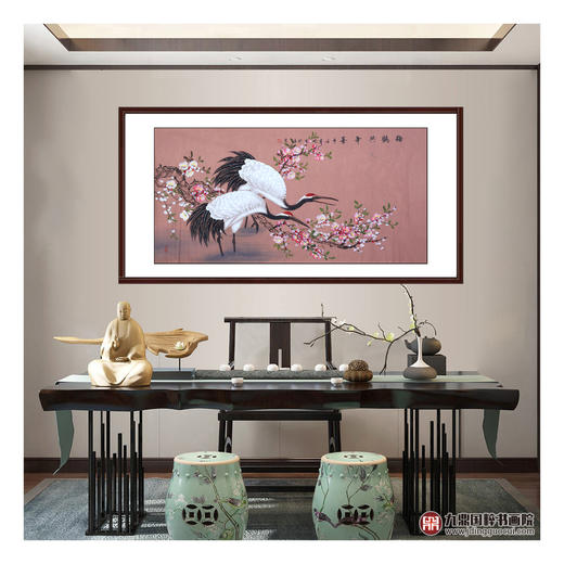 李兆生《梅鹤共年华》68*138cm 花鸟横幅作品 茶室/书房挂画 商品图3