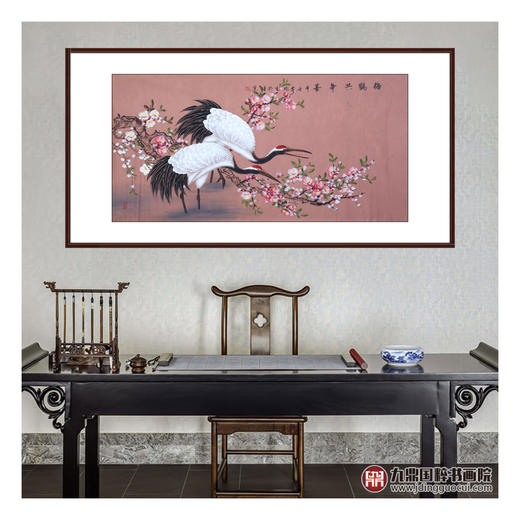 李兆生《梅鹤共年华》68*138cm 花鸟横幅作品 茶室/书房挂画 商品图2