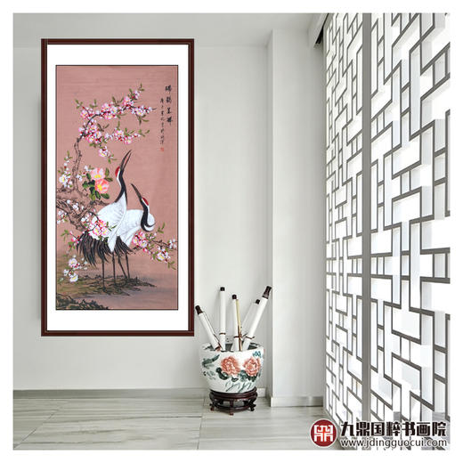 李兆生《瑞鹤呈祥》68*138cm 花鸟竖幅作品 画室/玄关挂画 商品图2