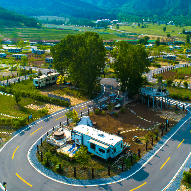 房车营地公园海坨山谷房车自驾营位 商品编号: