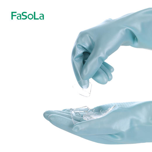 FaSoLa洗碗手套女厨房耐用型家用防水洗衣服刷碗家务手套 商品图11