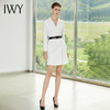 IWY/白色长袖西装连衣裙Q10396-W 商品缩略图0