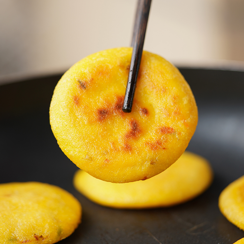饥饿f姐桐庐咸香手工玉米饼咸香可口馅料充足