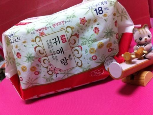 贵爱娘中草药卫生巾中25cm（18片）귀애랑중형25cm（18片） 商品图1