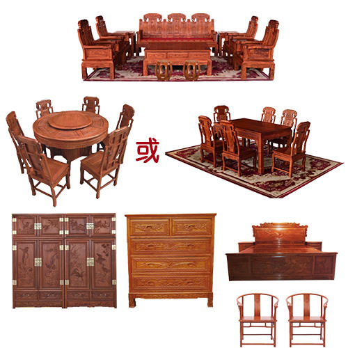 宝翔刺猬紫檀卧室套组 商品图0