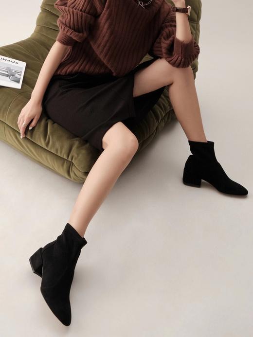 绒面短靴！羊皮内里！橡胶大底防滑！方便又好穿！ 商品图1