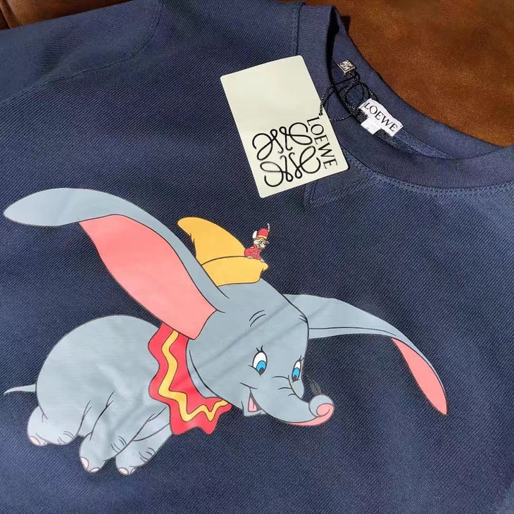 特价不退换,罗意威 小飞象图案休闲圆领毛圈棉卫衣 特价