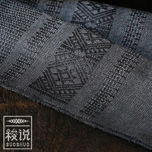 新品【梭说】净.含烟 纯手工限量设计围巾 侗族传统织锦工艺纯棉 商品图1