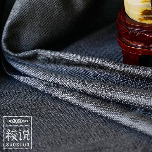 新品【梭说】净.含烟 纯手工限量设计围巾 侗族传统织锦工艺纯棉 商品图3
