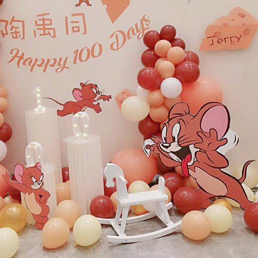 杰瑞鼠宝宝主题小朋友儿童生日宝宝宴气球布置套餐满月酒求婚告白生日布置派对气球节日布置家里温馨布置套餐浪漫惊喜上门 商品图1
