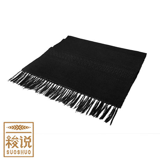 新品【梭说】净.霏白 纯手工限量设计围巾 侗族传统织锦工艺纯棉 商品图4