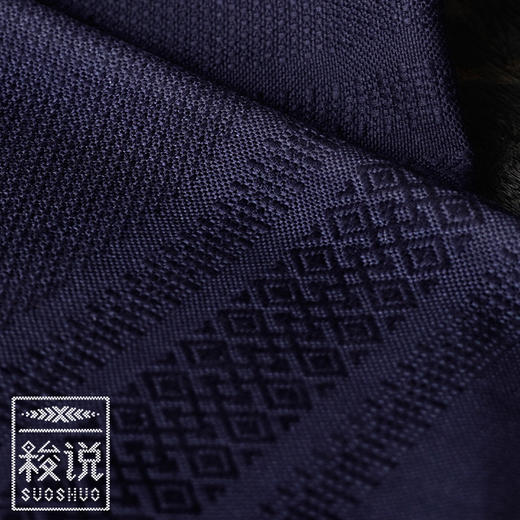 新品【梭说】净.青岚 纯手工限量设计围巾 侗族传统织锦工艺纯棉 商品图2