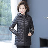 LH-633冬季爆款绣花中老年妈妈装绣花加厚保暖棉服可脱卸帽棉衣 商品缩略图0