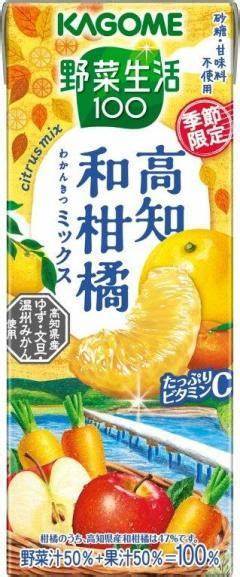 日本 佳果美 野菜生活 高知和柑橘混合果蔬饮料 195ml（015339）