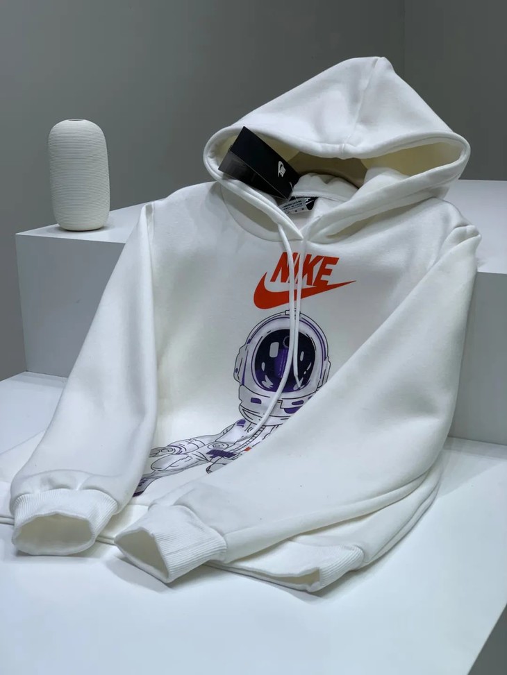 n*k耐克宇航员情侣两色加绒连帽卫衣 !