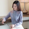 AYL-8562加绒蕾丝打底衫女2020冬季保暖加绒加厚立领长袖上衣 商品缩略图1
