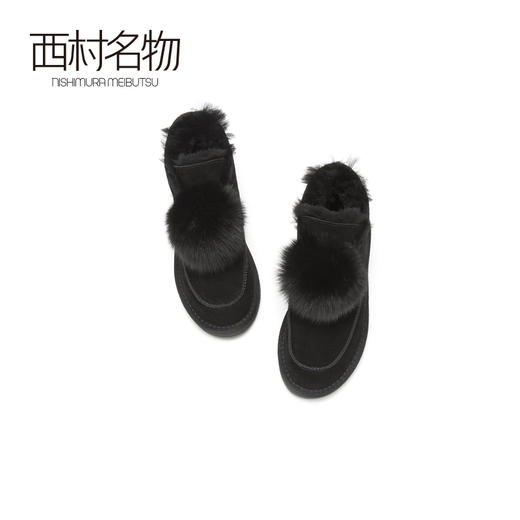 西村名物2020冬季新款真皮雪地靴女防滑真皮厚底保暖靴子T20DS42711 商品图3