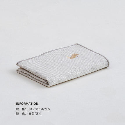 纱布兔方巾（白色） 商品图0