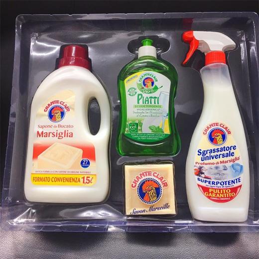 意大利大公鸡头清洁剂礼盒套装四件套油污净洗洁精洗衣皂洗衣液 商品图1