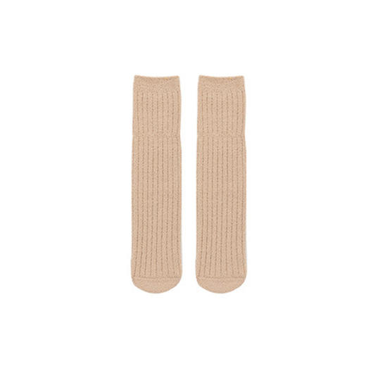 莫兰迪色保暖中筒袜（卡其色） 商品图0