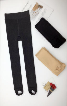 竹纤维儿童加绒踩脚打底裤8158