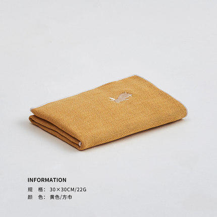 纱布兔方巾（黄色） 商品图0