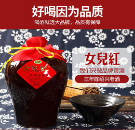 女儿红三年陈酒1L*6坛黄酒