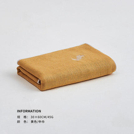 纱布兔童巾（黄色） 商品图0