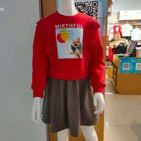 小以纯 女童针织中长裙 货号：r904437007