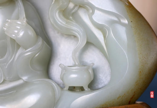 和田玉（白玉）籽料摆件--坐观音 942g 商品图3