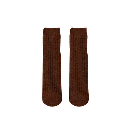 莫兰迪色保暖中筒袜（咖啡色） 商品图0