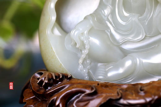 和田玉（白玉）籽料摆件--坐观音 942g 商品图2