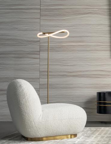 轻奢绒布休闲椅RW-BOJA1008 商品图1